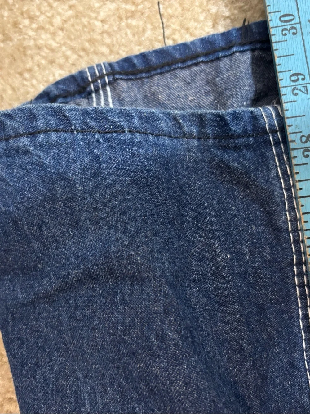 Vintage Pointer Denim Bib Overalls Workwear Made in USA 36x30